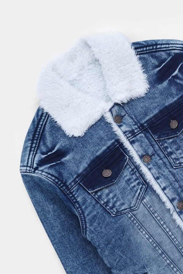 DENIM | FUR-LINED | LONG-SLEEVE | KID'S JACKET