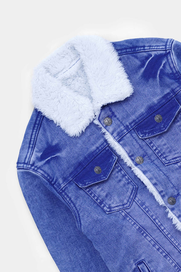 DENIM | FUR-LINED | LONG-SLEEVE | KID'S JACKET