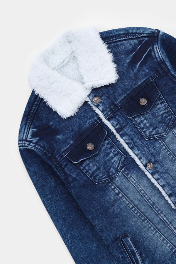 DENIM | FUR-LINED | LONG-SLEEVE | KID'S JACKET