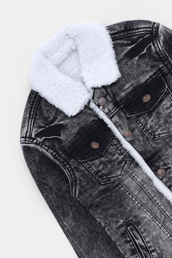 DENIM | FUR-LINED | LONG-SLEEVE | KID'S JACKET