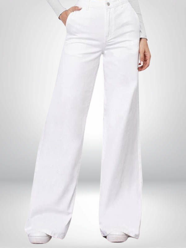 WHITE | HIGH RISE | WIDE LEG | PALAZZO JEANS